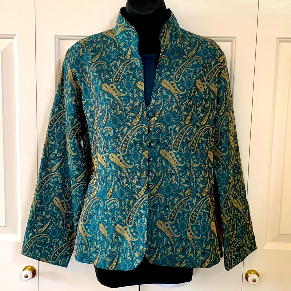 Silk Jacket with Complementary Top ~
